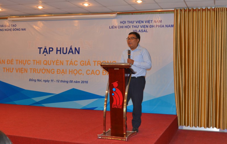 ThS. Ngô Kim Hoàng Nguyên – PGĐ Trung tâm Thông tin - Thư viện, giảng viên khoa Luật Quốc tế Trường Đại học Luật TP.HCM