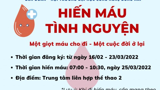 Hiến máu tình nguyện lần 1 năm học 2021 - 2022