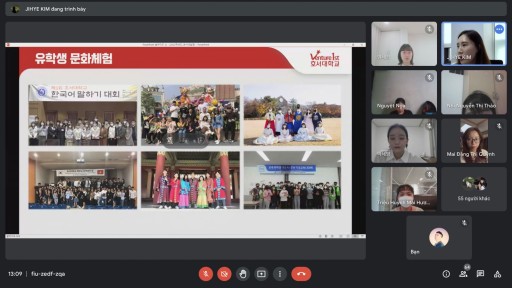 Lớp học văn hoá và học thuật tiếng Hàn giữa sinh viên trường Đại học Công nghệ Đồng Nai và sinh viên Đại học Hoseo (Hàn Quốc)