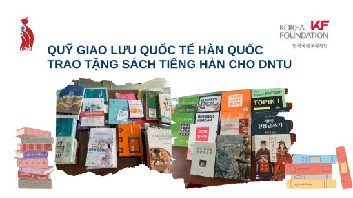 Quỹ Giao lưu quốc tế Hàn Quốc trao tặng sách tiếng Hàn cho DNTU