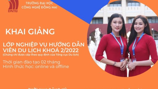 THÔNG BÁO TỔ CHỨC KHÓA HỌC CHỨNG CHỈ NGHIỆP VỤ HƯỚNG DẪN VIÊN DU LỊCH