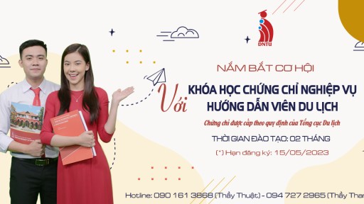 Trường Đại học Công nghệ Đồng Nai chiêu sinh lớp bồi dưỡng kiến thức nghiệp vụ hướng dẫn viên du lịch (nội địa/quốc tế) khóa 04 năm 2023