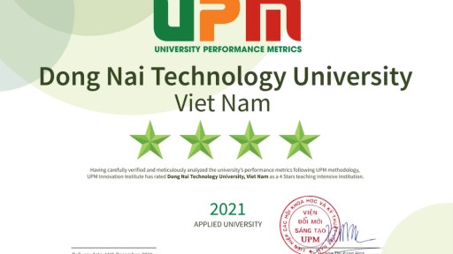 Trường Đại học Công nghệ Đồng Nai đạt chuẩn 4 sao UPM