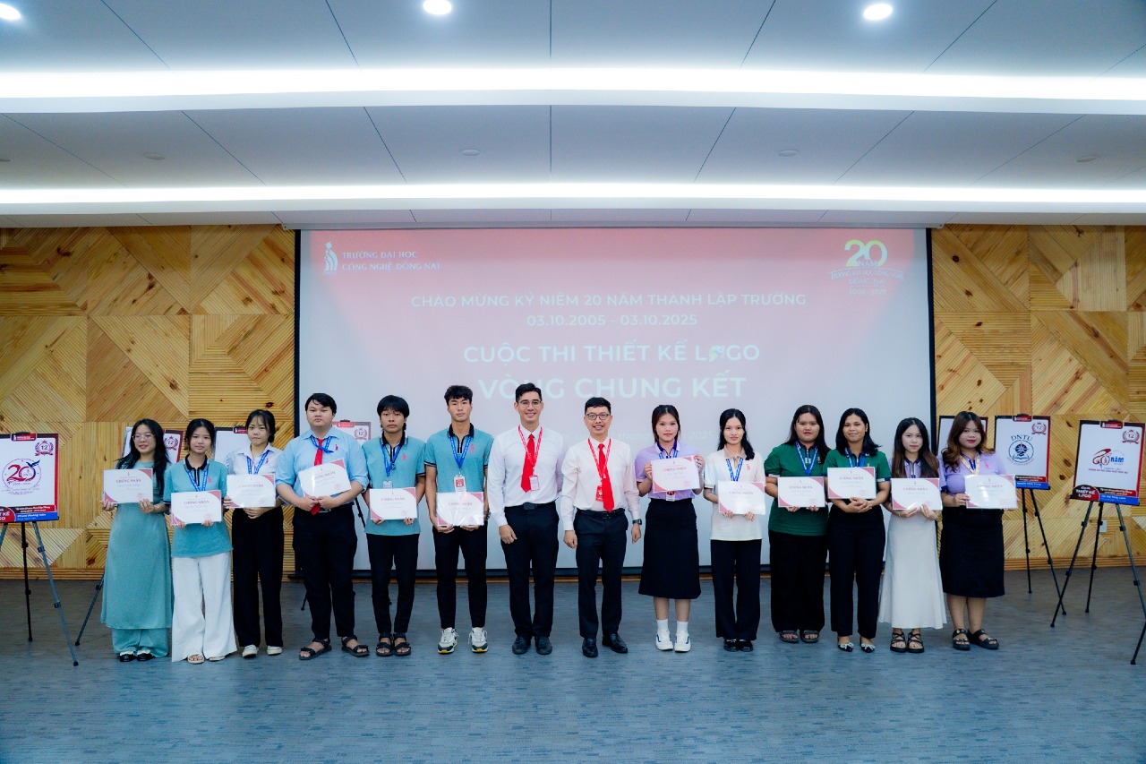 Kết quả chung kết cuộc thi thiết kế logo - Hoạt động kỷ niệm 20 năm thành lập Trường Đại học Công nghệ Đồng Nai