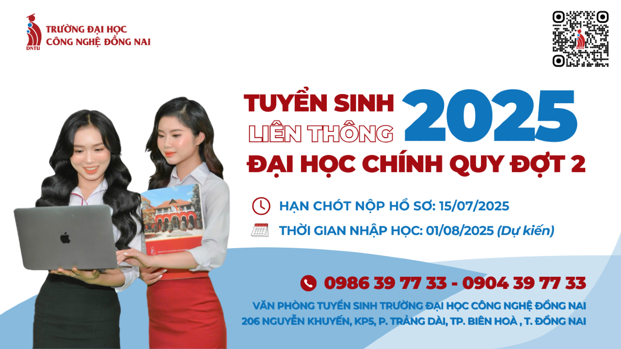 THÔNG BÁO TUYỂN SINH LIÊN THÔNG ĐẠI HỌC CHÍNH QUY ĐỢT 2 NĂM 2025