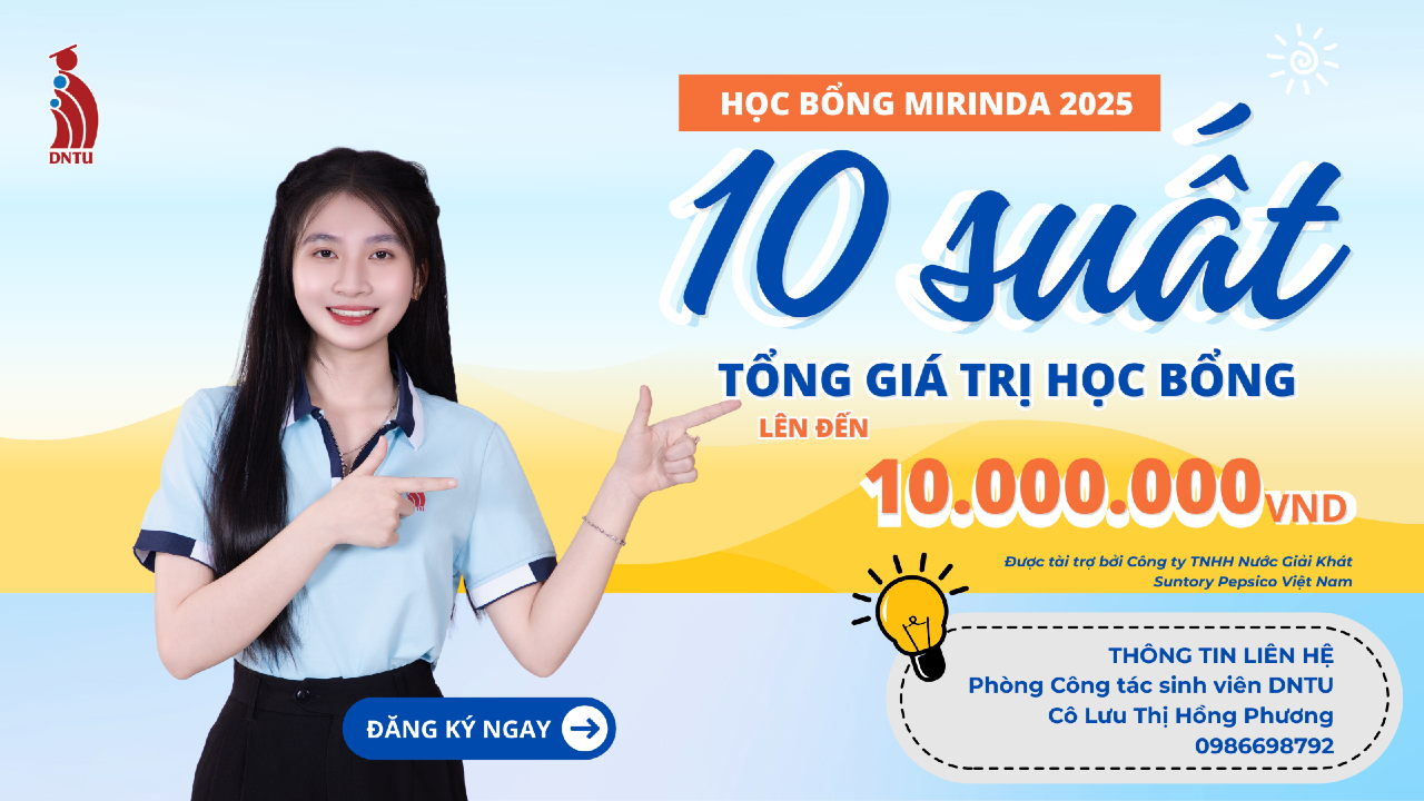 Thông báo Về việc xét duyệt và trao tặng học bổng Mirinda năm 2025