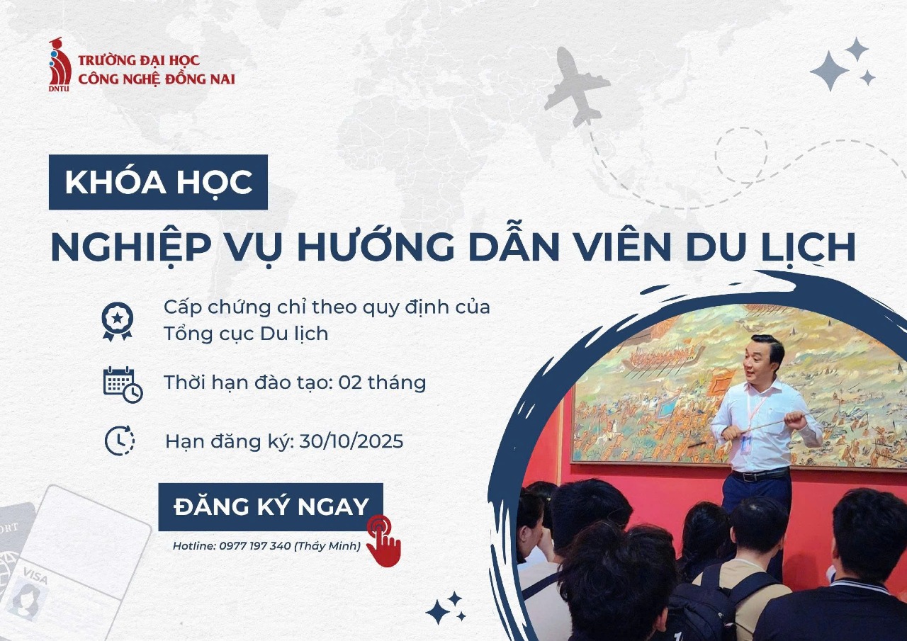 Chiêu sinh Khóa học Chứng chỉ Nghiệp vụ Hướng dẫn viên Du lịch (Quốc tế/Nội địa) Tháng 10 theo chương trình của Tổng cục Du lịch