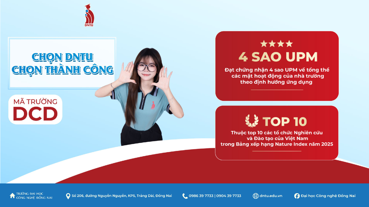 Trường Đại học Công nghệ Đồng Nai công bô thông tin tuyển sinh đại học năm 2026 (dự kiến)