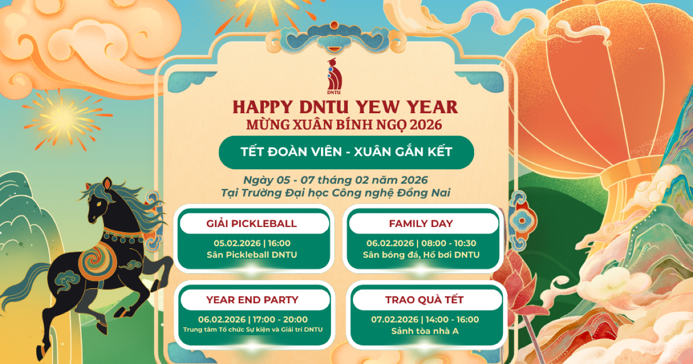 Chào đón chương trình "Tết Đoàn viên - Xuân gắn kết 2026" tại Trường Đại học Công nghệ Đồng Nai