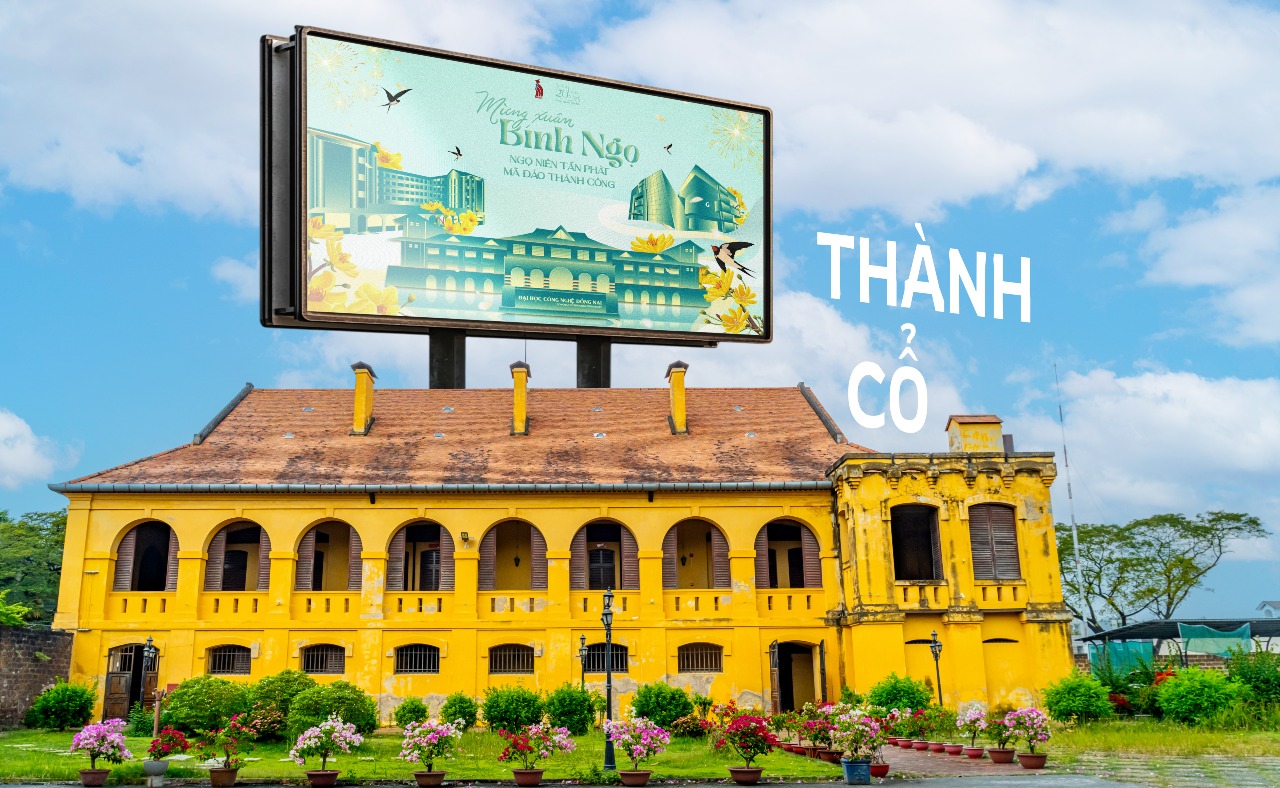 Xuân Bính Ngọ 2026 - Bộ banner tái hiện DNTU hiện diện như một phần giữa mạch chảy Đồng Nai 