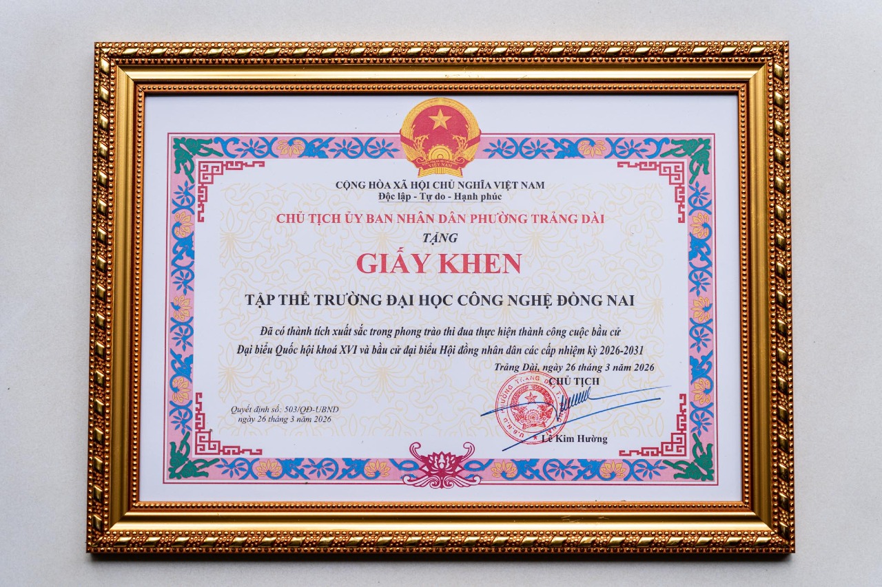 DNTU đồng hành cùng cộng đồng, vinh dự nhận bằng khen của UBND Phường Trảng Dài