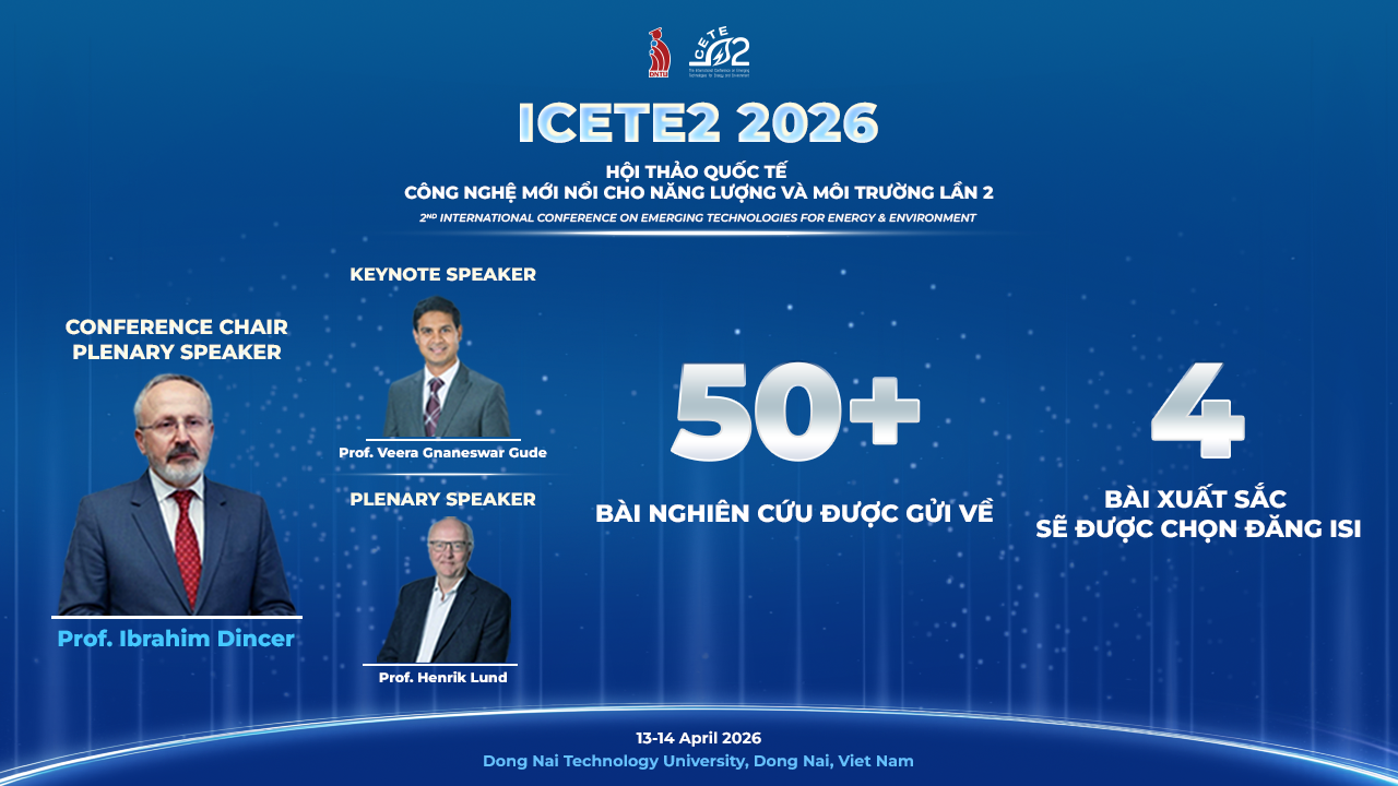 [UPCOMING] The 2nd International Conference on Emerging Technologies for Energy & Environment (ICETE2 - 2026)
