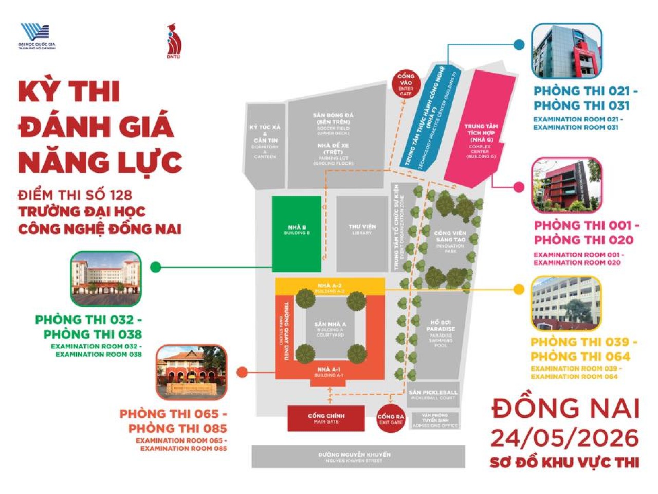 Bạn đã biết Phòng thi mình ở đâu trong Kỳ thi Đánh giá năng lực ĐHQG-HCM đợt 2 tại Điểm thi 128 chưa?