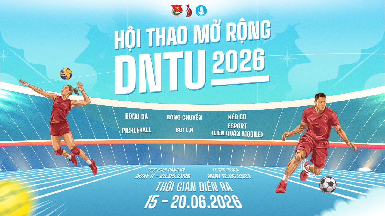 Chính thức mở đăng ký Hội thao DNTU mở rộng 2026