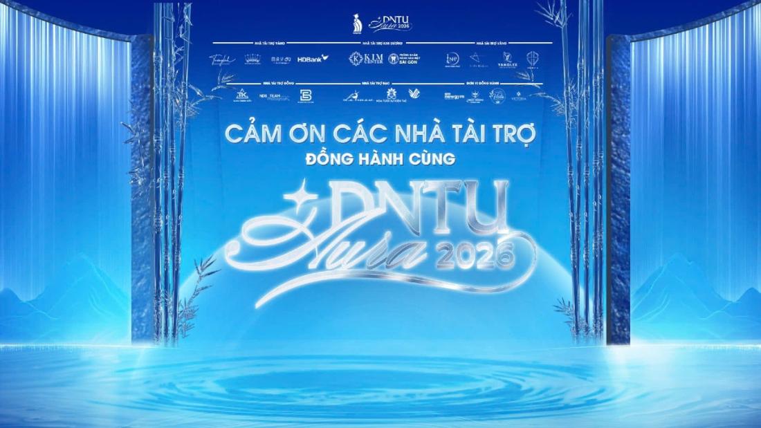 DNTU Aura 2026 trân trọng cảm ơn Quý Nhà tài trợ và Đơn vị đồng hành