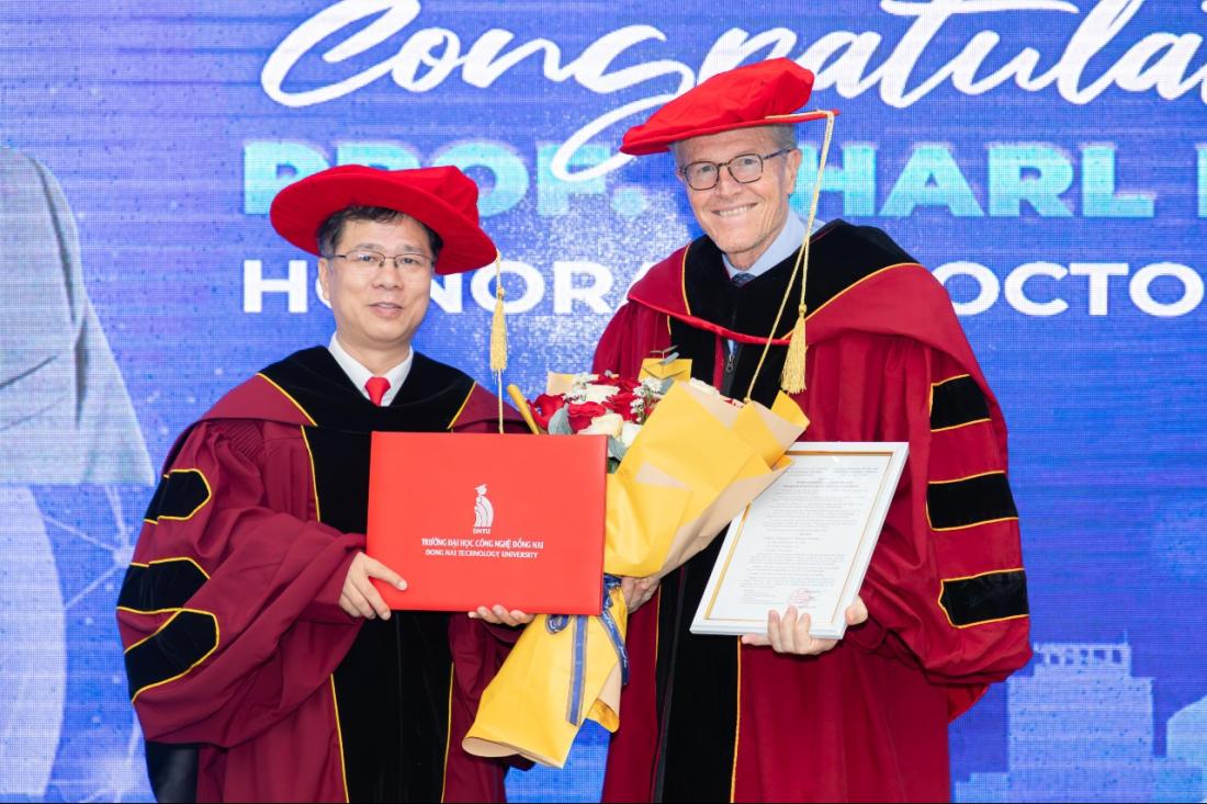 Dong Nai Technology University Confers Honorary Doctorate upon Prof. Charl Johannes de Villiers