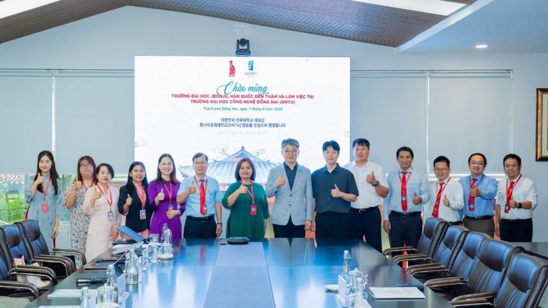 TRƯỜNG ĐẠI HỌC CÔNG NGHỆ ĐỒNG NAI MỞ RỘNG GIAO LƯU HỌC THUẬT VÀ VĂN HÓA CÙNG ĐẠI HỌC JEONJU, HÀN QUỐC