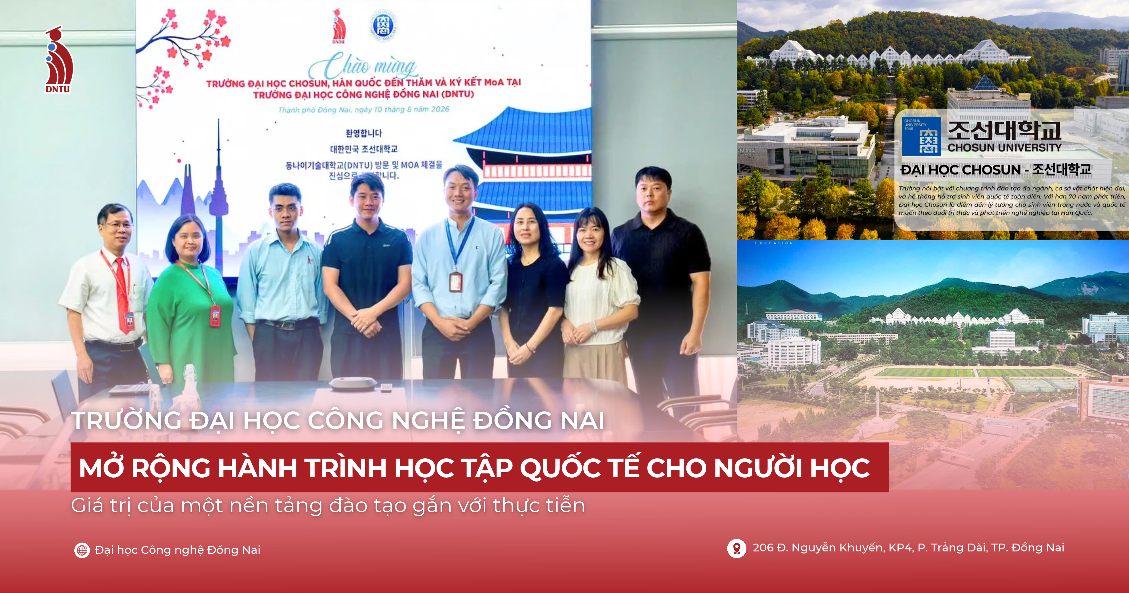 TRƯỜNG ĐẠI HỌC CÔNG NGHỆ ĐỒNG NAI MỞ RỘNG HÀNH TRÌNH HỌC TẬP QUỐC TẾ CHO NGƯỜI HỌC