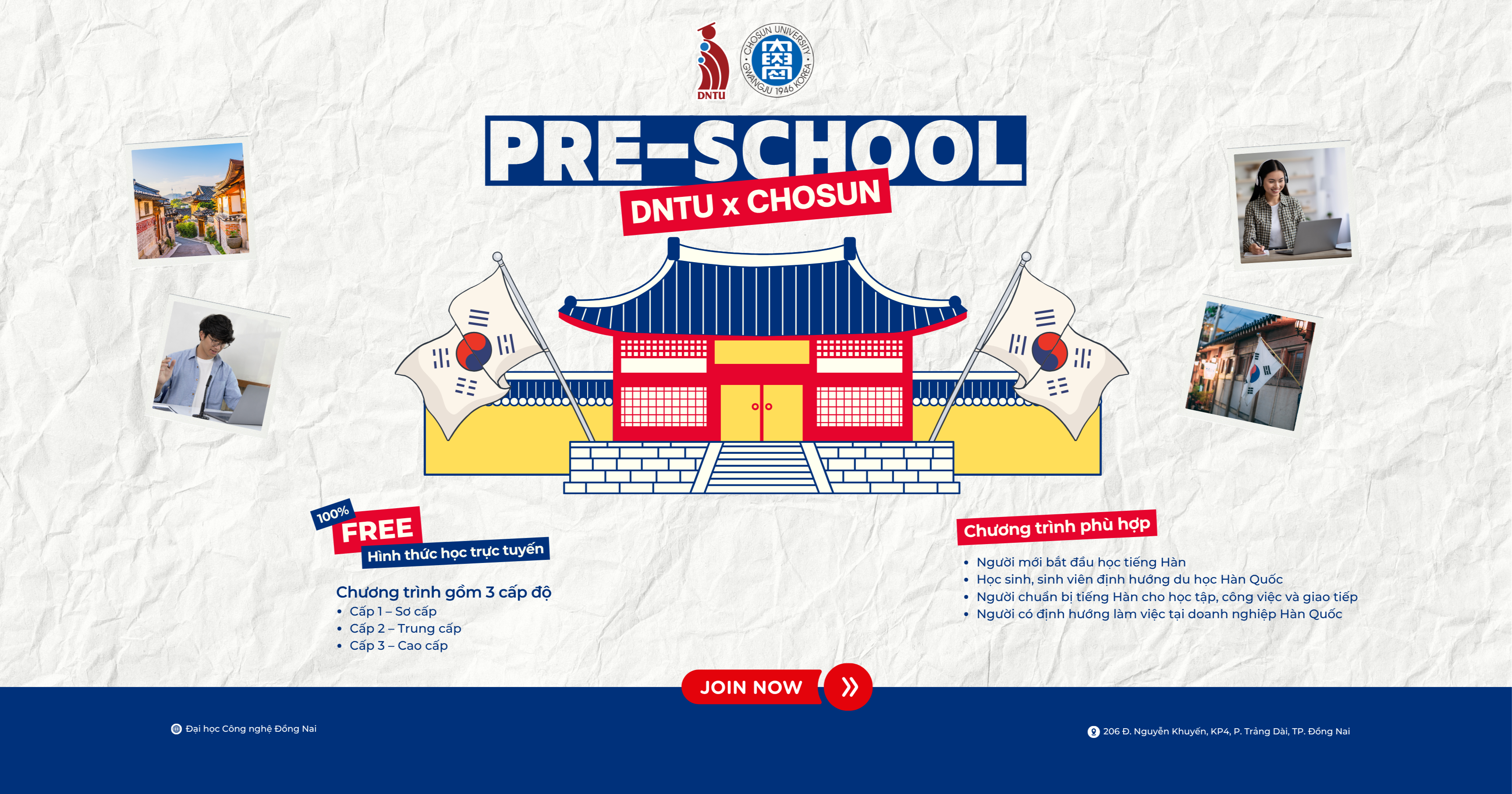 DNTU GIỚI THIỆU CHƯƠNG TRÌNH ĐÀO TẠO TIẾNG HÀN PRE-SCHOOL