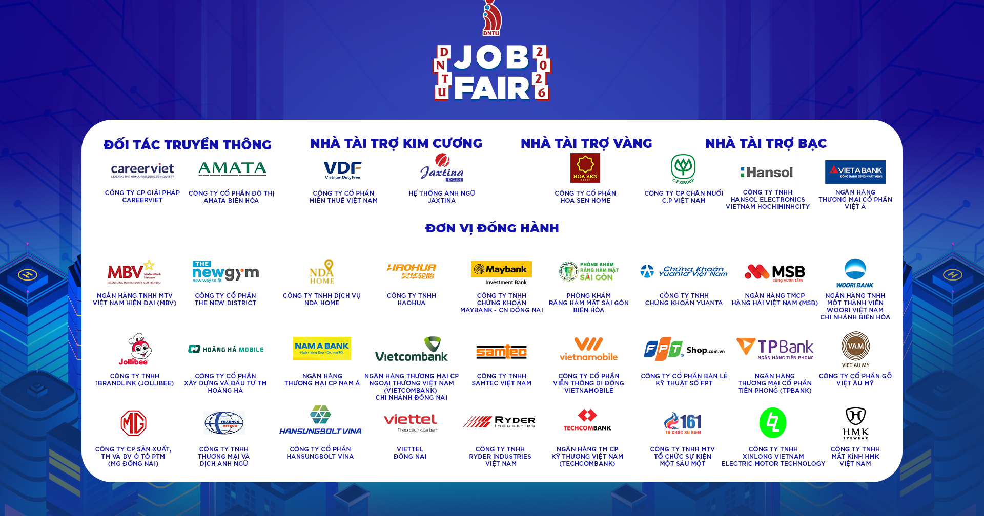 JOB FAIR 2026: DNTU TRI ÂN CÁC DOANH NGHIỆP, ĐỐI TÁC ĐỒNG HÀNH CÙNG SINH VIÊN